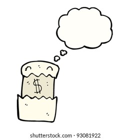 caricatura del monstruo de la letra
