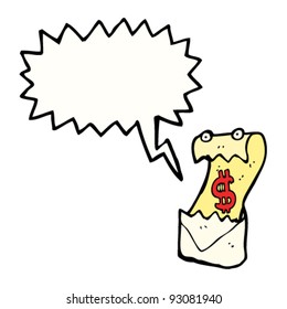 caricatura del monstruo de la letra