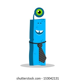 Letter I Monster, Vector Illustration