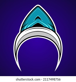 Letter A Moon esport Gaming, Vektorgrafik mit blauer Farbe