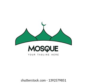 Letter Mosque Icon Vector Logo Template