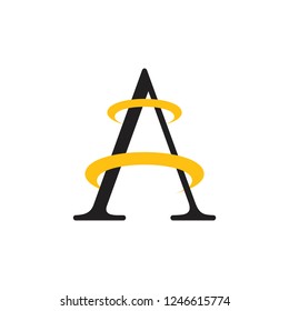 letter a motion curves logo vector