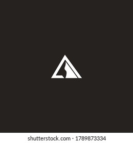 Letter A Mountain Abstract  logo icon template design in Vector illustration