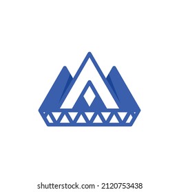 Letter A Mountain Creative Logo Design