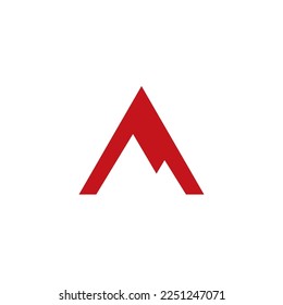 Letter A Mountain Logo Design. Mountain Icon