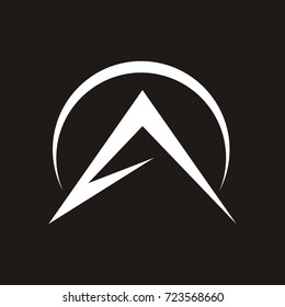 A letter or mountain logo design template vector