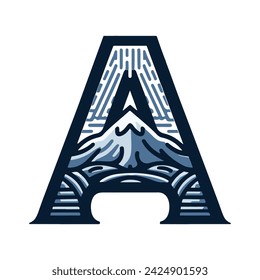 A Letter Mountain Logo typically refers to a logo design where the visual representation incorporates the shape of a mountain formed by letters or alphabets. 