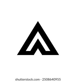 letter A mountain logo vector illustration template design