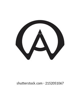 Letter A Mountain Modern Minimalist Simple Logo Design
