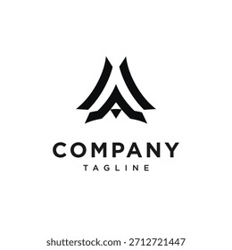 Letra A Mountain Simple Logo Icon Vector