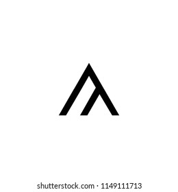 am letter mountain vector logo