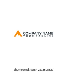 Letter A and mountain vector logo template travel and adventure business