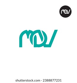 Logo-Design des Letter MOV Monogramm