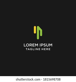 Letter MP Abstract logo template design Vector illustration 