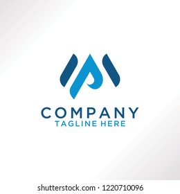 Letter MP logo design