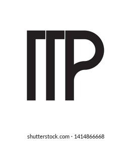 Letter MP logo design vector