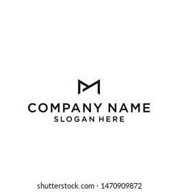 letter mp logo design vector illustration template