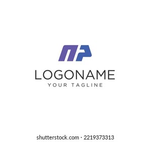 letter MP logo design vetor template