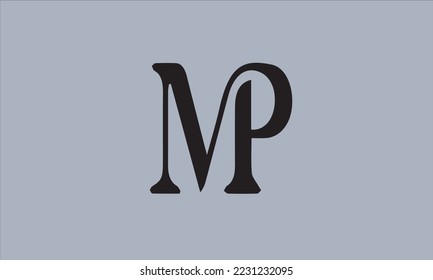 Letter MP logo icon vector.