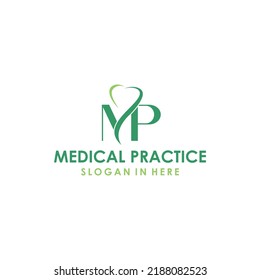 Letter Mp Logo Medical Practice Icon Stock Vector (Royalty Free ...