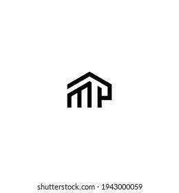 Letter MP monogram logo design vector