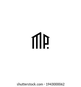 Letter MP monogram logo design vector