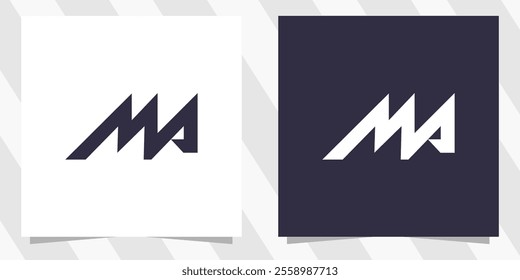 letter mp pm logo design vector