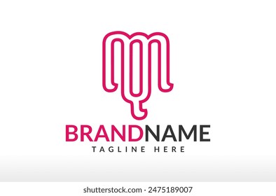 Letter MQ Or QM Logo Design Vector Icon Symbol Illustrations. Multifunctional logo that can be used in many business companies services. Ready to print. Ready to use. M Letter, Q Letter, QM Letter.