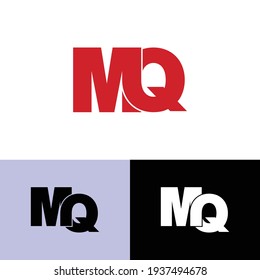 Letter MQ simple logo design vector