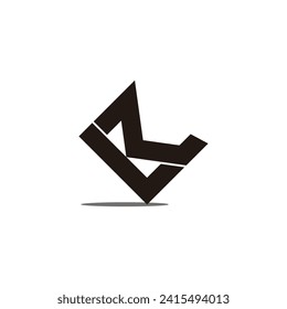 letter mr abstract geometric simple logo vector 