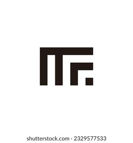Letter mr dot geometric symbol simple logo vector