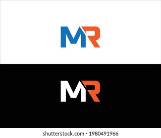 letter MR icon and logo design concept.