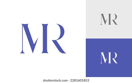 Letter MR or initial MR monogram logo design vector