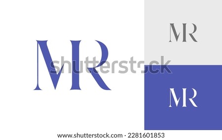 Letter MR or initial MR monogram logo design vector Stock fotó © 