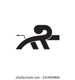 Letter MR Lion logo design vector