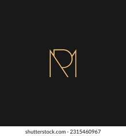 Letter MR logo design template. Abstract letter MR vector logo template.
