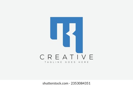 Letter MR logo design template vector illustration.