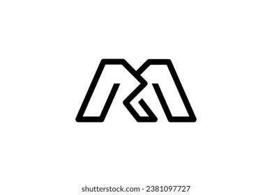 Letter MR Logo Design Vector 