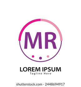 letter MR logo. MR. MR logo design vector illustration for creative company, business, industry
