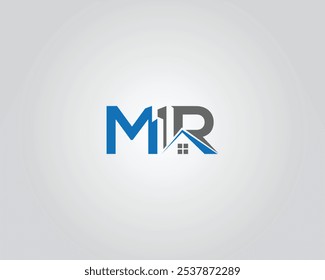 Carta MR imobiliário propriedade logotipo design conceito vetor modelo.