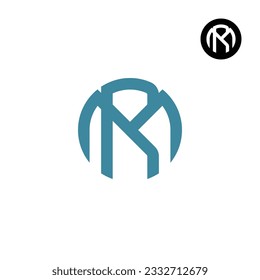 Letter MR RM Circle Bold logo design