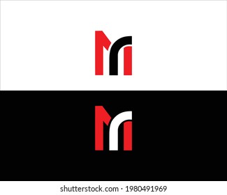 Letter MR And RM Logo Design Concept Vector.