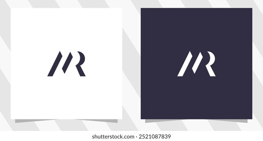 letter mr rm logo design vector