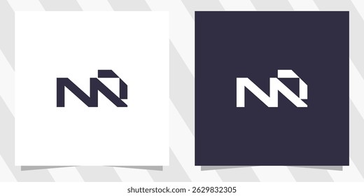letter mr rm logo design vector