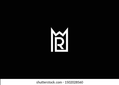 Letter MR RM M R House And Building Logo Design. Initial Based Real Estate Business Icon Template