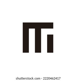 Letter mr rm m r stripe geometric symbol simple logo vector