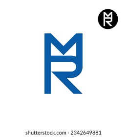 Letter MR RM Monogram Logo Design Simple