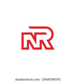 letter mr run motion linear logo vector 