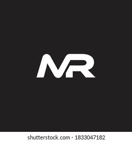 letter mr simple linked curves logo vector