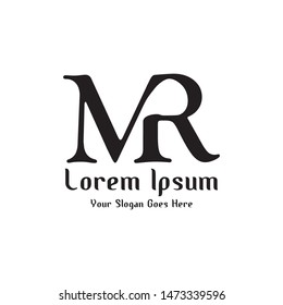 Letter MR simple logo design for business company